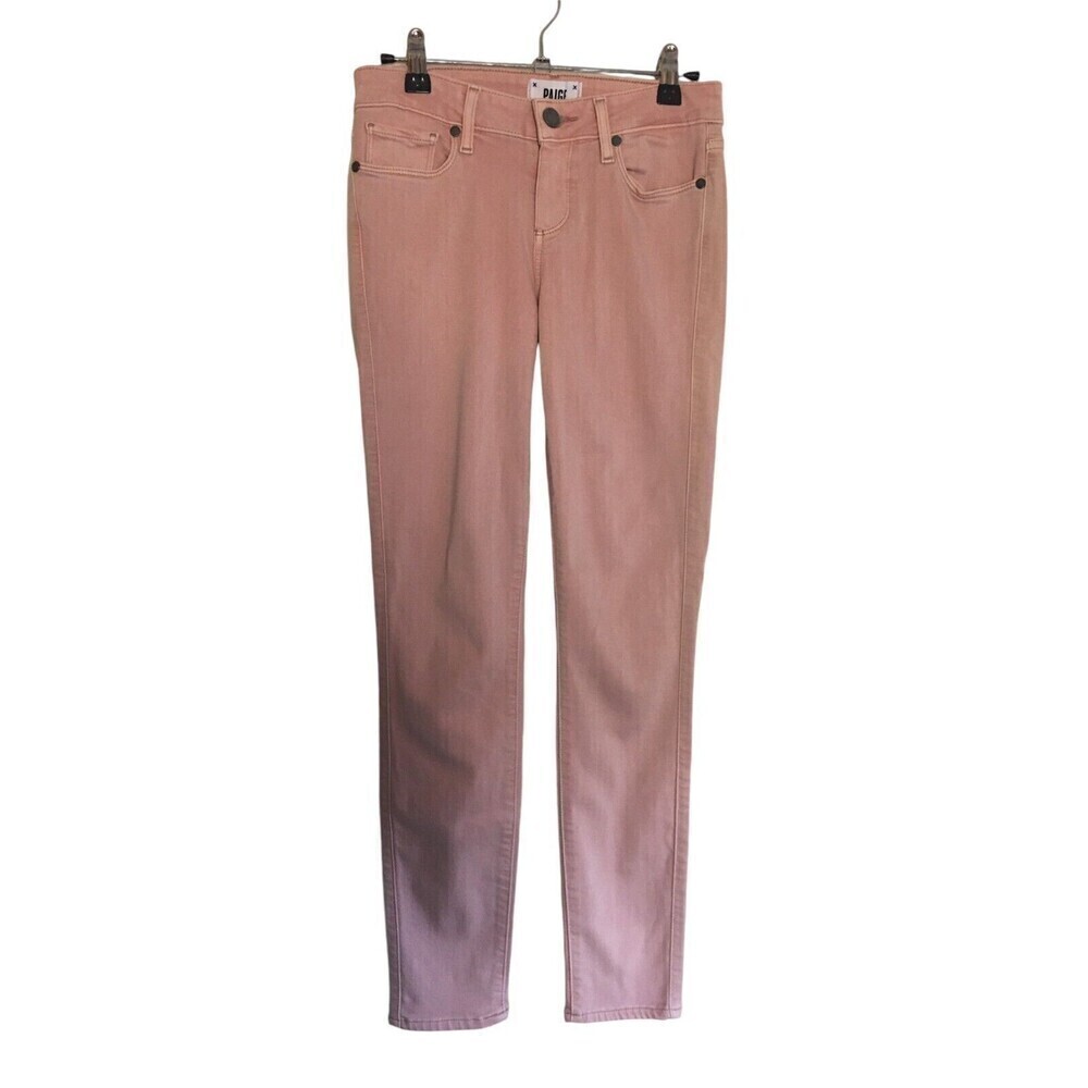 Paige Pants Women's Size 26 Pink Verdugo Ankle Straight Leg